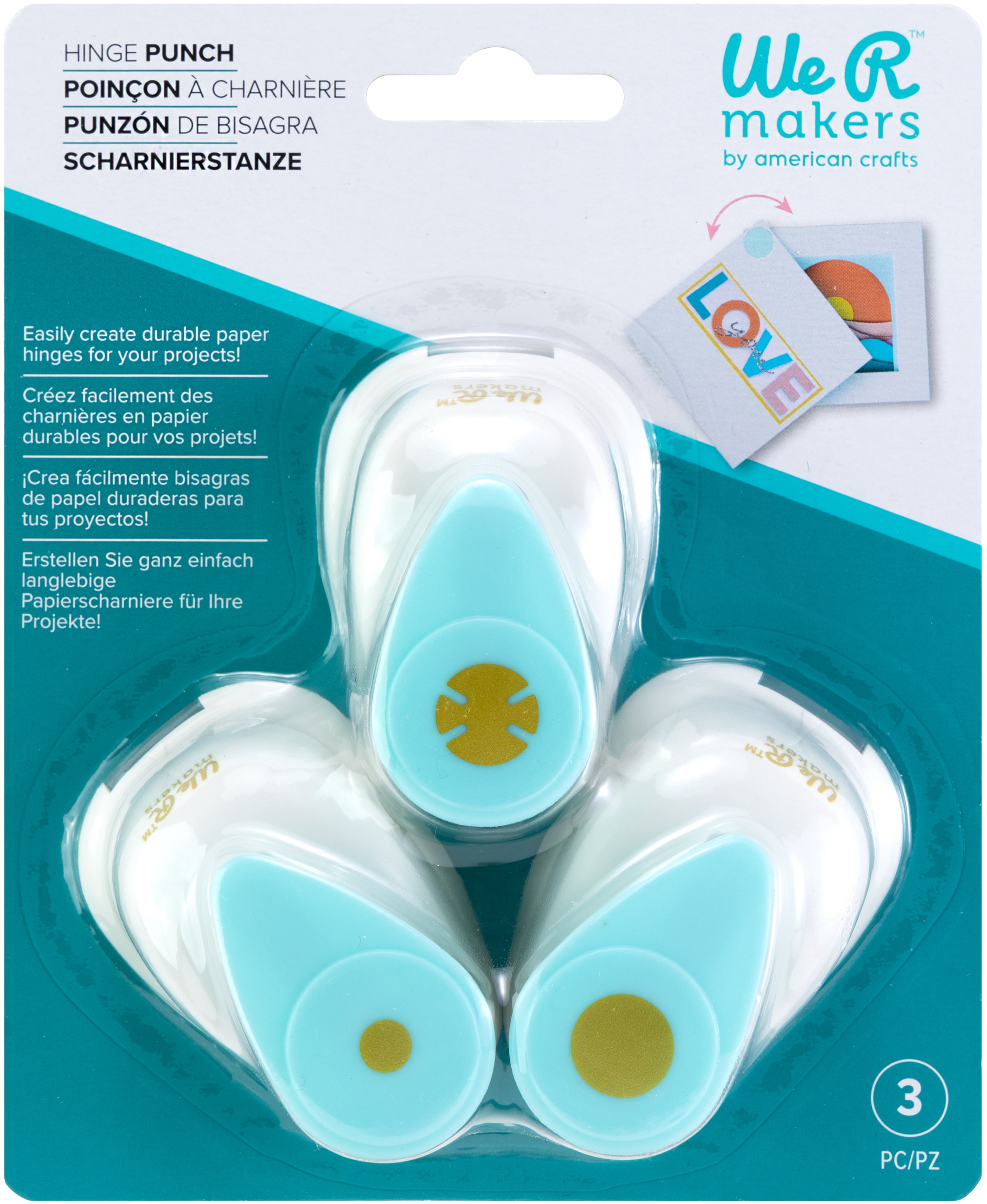 Tablilla Perforadora Cuadrada We R Memory Keepers - Para Hacer Molinillos De Papel, Manualidades