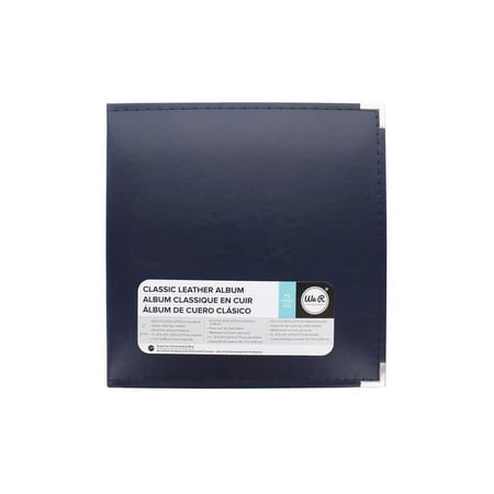 We R Memory Keepers 8.5 x 11-inch Classic Leather 3-Ring Album Navy, Includes 5 Page Protectors