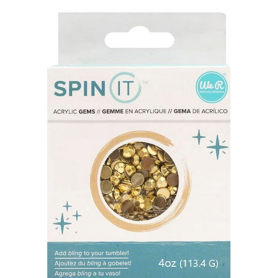 We R Memory Keepers Acrylic Gems Gold - Spin It - 4oz - Variety of Sizes