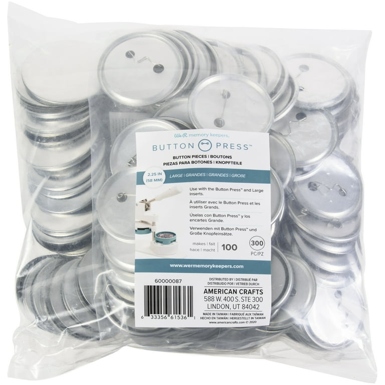 We R Memory Keepers Button Press Bulk Refill 100-Pack, Large 58mm