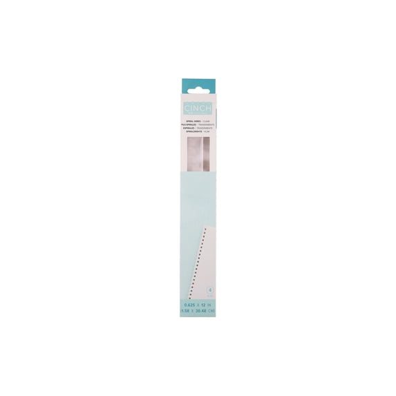 We R Memory Keepers Cinch Spiral Wires 4/Pkg-Clear