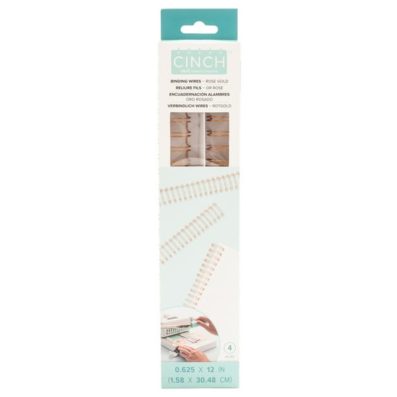 We R Memory Keepers Cinch Wires .625" 4/Pkg-Rose Gold