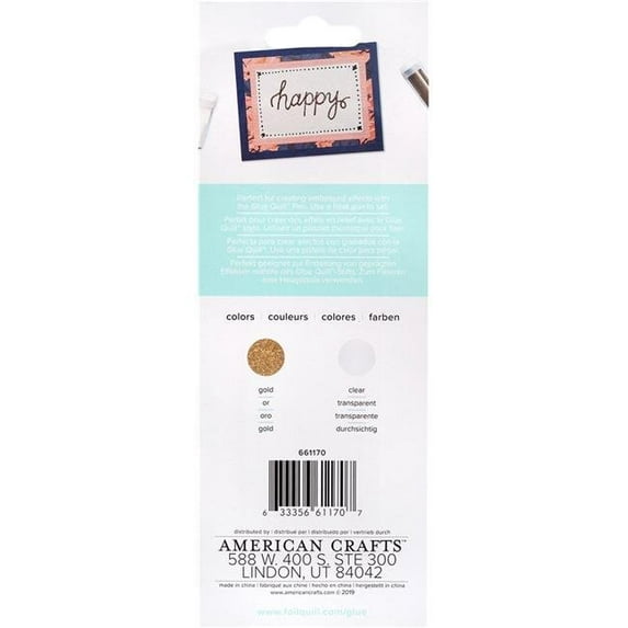 We R Memory Keepers Glue Quill Embossing Powder 2/Pkg-Clear & Gold