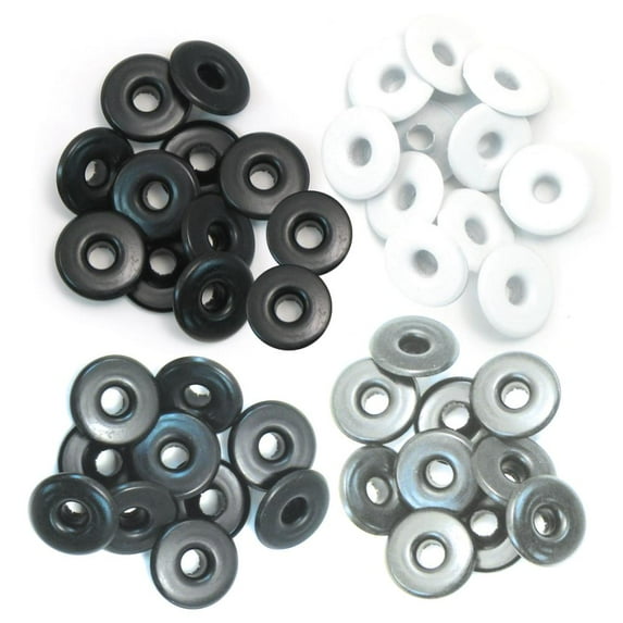 We R Memory Keepers Eyelets - Gray Assortment, Wide, Pkg of 60