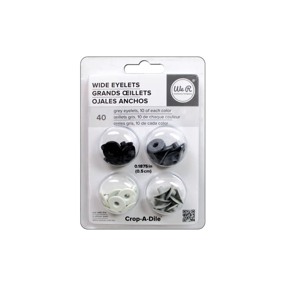 We R Memory Crop-A-Dile Eyelet Wide Grey
