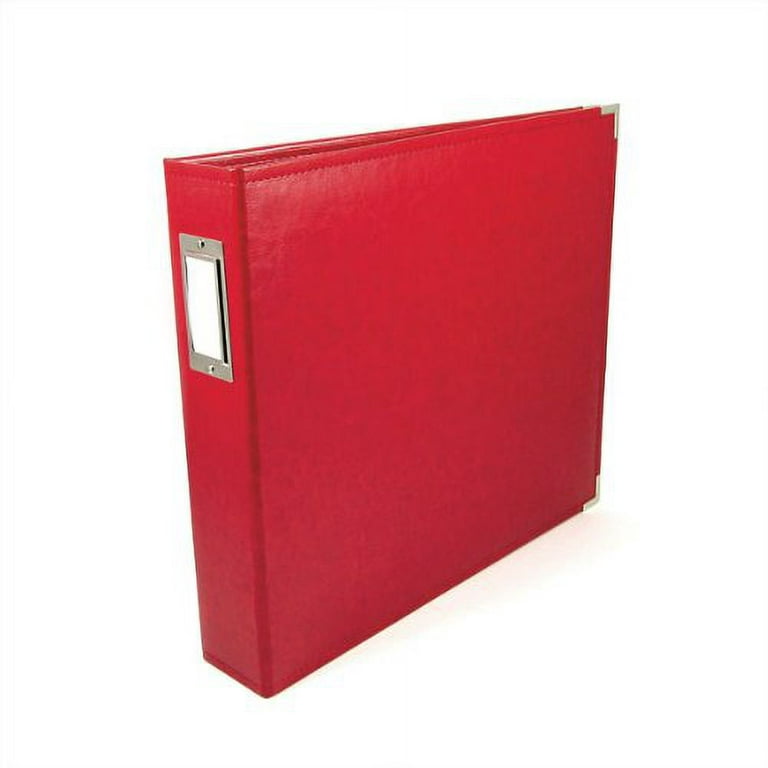 We R Memory Keepers Faux Leather 12x12 3-Ring Binder Album: Real Red