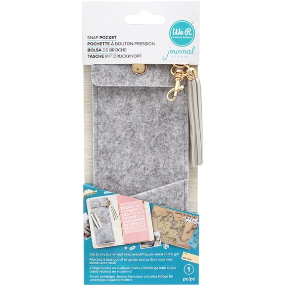 We R Memory Keepers Journal Felt Snap Pocket-