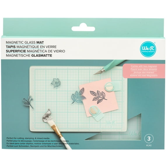 We R Memory Keepers Magnetic Glass Mat 9"X6" 3/Pkg-3 Pieces