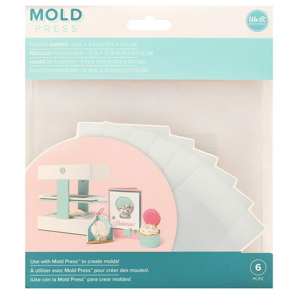 We R Memory Keepers Mold Press Plastic Sheets 6/Pkg-Clear