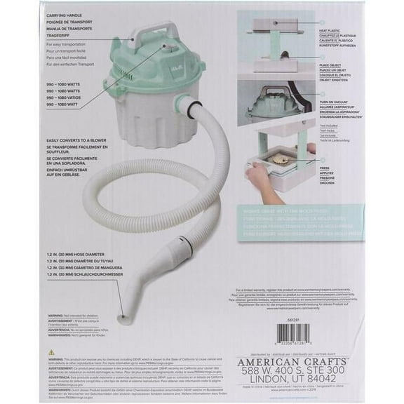 We R Memory Keepers Mold Press Wet/Dry Vacuum-White/Mint -661281