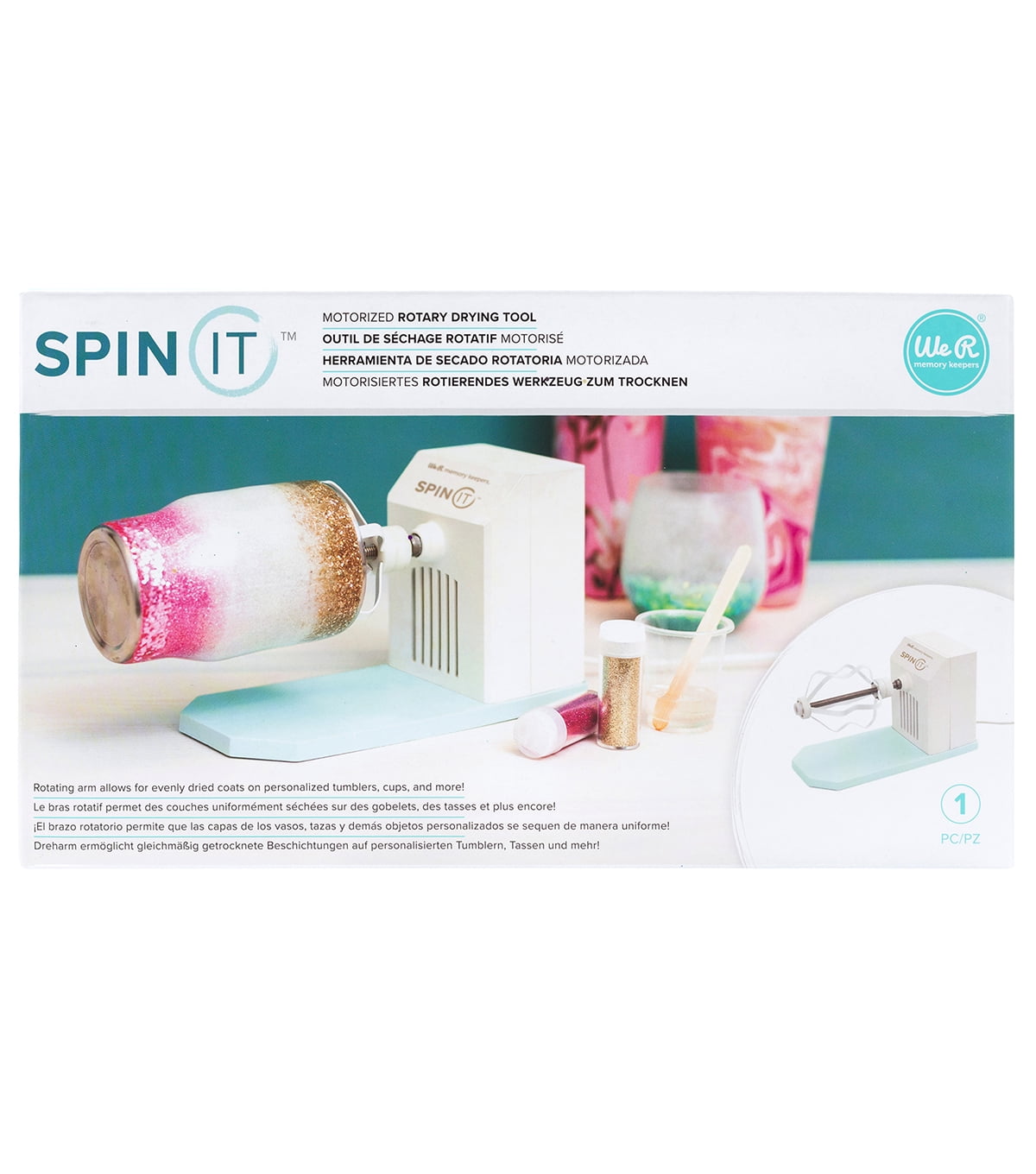 We R Memory Keepers Multicolor Spin It-Motorized Rotary Drying Tool