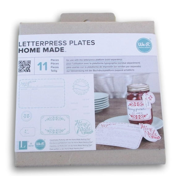 We R Memory Keepers Printing Plate Letter Press-Home Made Set (11 Pieces)