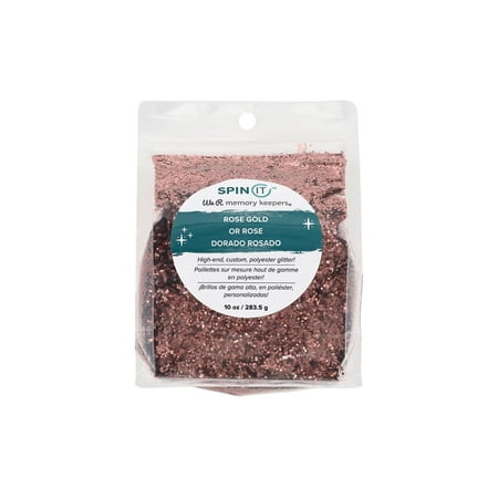 We R Memory Keepers Spin It Chunky Glitter 10oz-Rose Gold