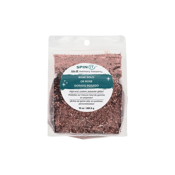 We R Memory Keepers Spin It Chunky Glitter 10oz-Rose Gold
