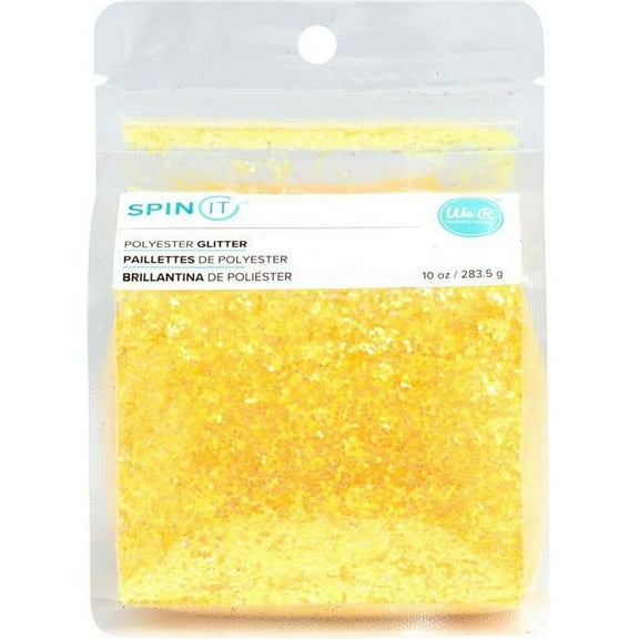 We R Memory Keepers Spin It Chunky Glitter 10oz-Yellow
