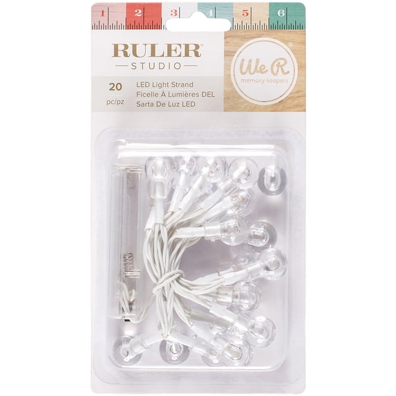 We R Ruler Studio Battery Operated LED Light Strand-20 Bulbs; Clear