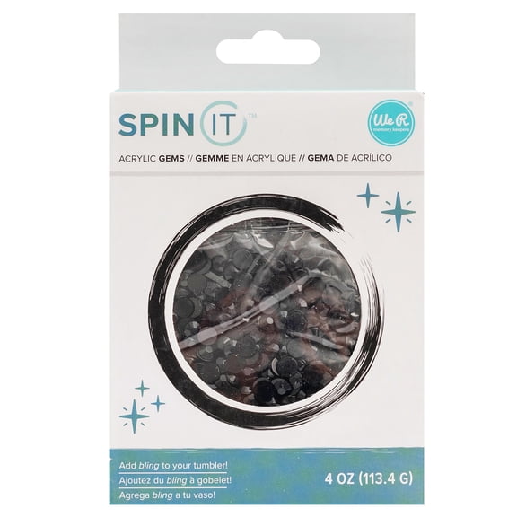 We R Spin It Rhinestones 4oz-Black