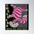thumbnail image 1 of We'Re All Mad Here Poster Wall Art, Modern Wall Decor For Living Room Bedroom, 12x18 UNFRAMED, 1 of 2