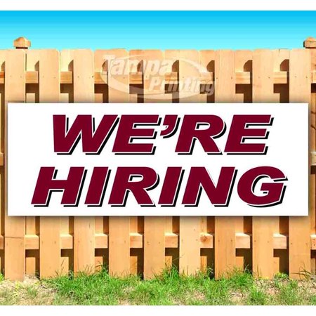 We'Re Hiring 13 oz Vinyl Banner With Metal Grommets