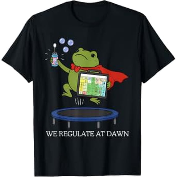 We Regulate At Dawn Frog Inclusion Neurodiversity SPED Team T-Shirt ...