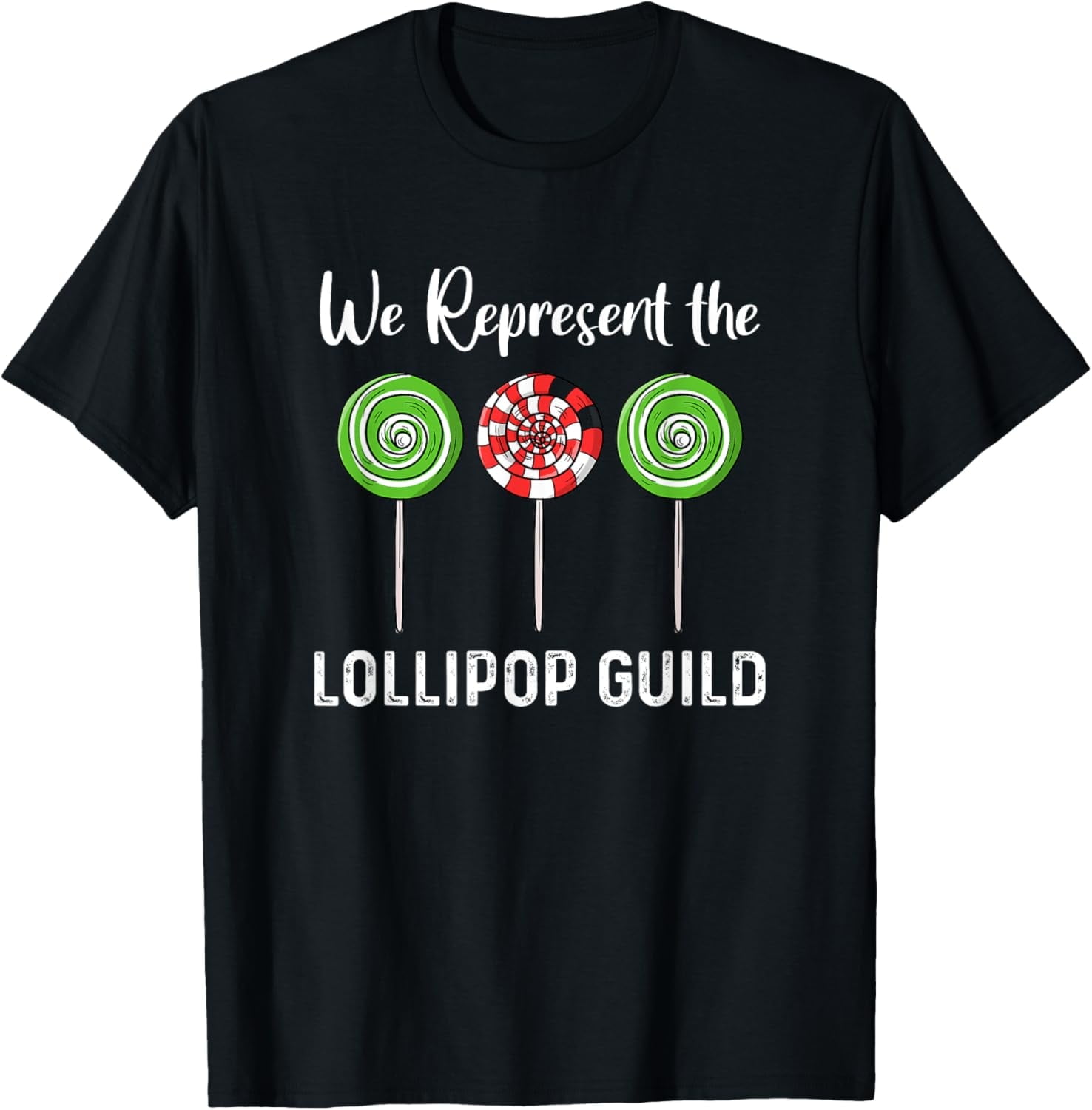 We Represent The Lollipop Guild Green And Red Lollipop Graphic Tshirt we-represent-the-lollipop-guild-green-and-red-lollipop-graphic-tshirt