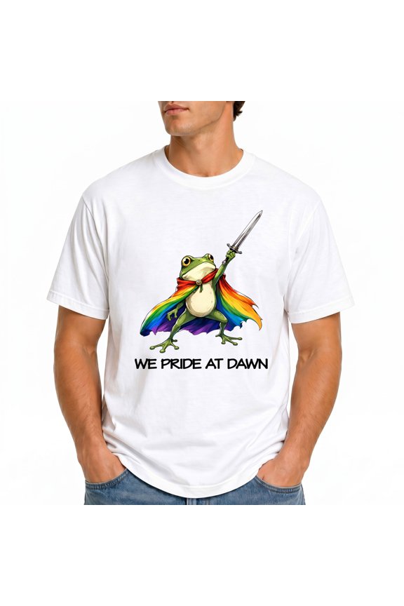 We Ride At Dawn Frog T-Shirt – Animal Humor – Casual Wear