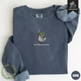 thumbnail image 1 of We Ride At Dawn Frog with Sword and Chicken Embroidered Comfort Colors Sweatshirt, Medieval Frog Sweater, Renaissance Side Quest Sweatshirt, 1 of 4