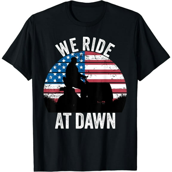 We Ride At Dawn Lawnmower Lawn Mowing Funny Dad Vintage Men T-Shirt