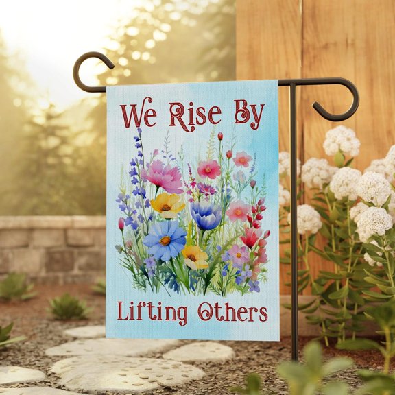 We Rise By Lifting Others Garden Flag, Kindness Sign, Feminist Garden Flag, Social Justice Yard Flag, Feminist Community Banner Equality