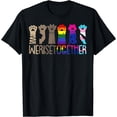 thumbnail image 1 of We Rise Together Gay Pride Cat Paw Print Kitten LGBT-Q Ally T-Shirt, 1 of 4