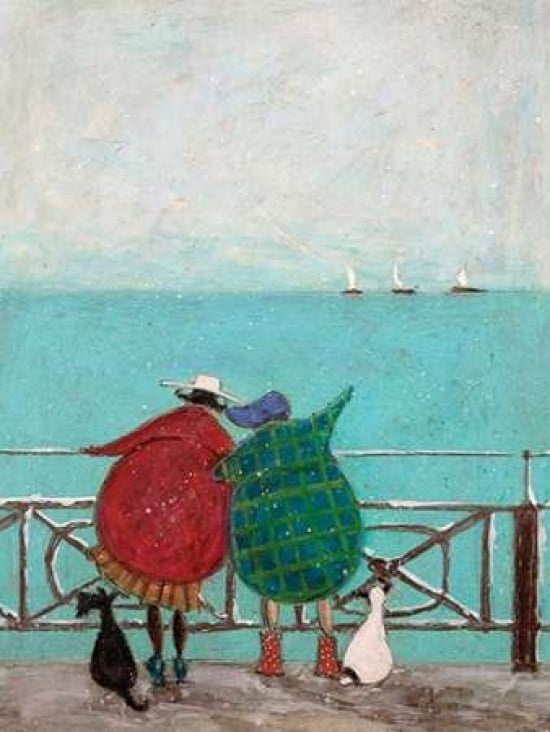 We Saw Three Ships Come Sailing By Canvas Art - Sam Toft (18 x 24)