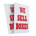 thumbnail image 1 of We Sell Boxes (2-PACK) 24" x 36" Plastic Signs | Sign Insert 4mm Corrugated Plastic Signs Storefront Window Poster, 1 of 2