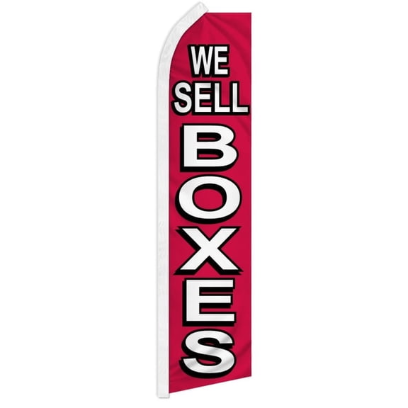 We Sell Boxes (Red) Super Flag
