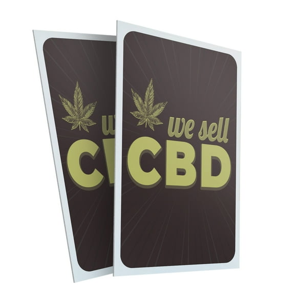 We Sell CDB (2-PACK) 24" x 36" Plastic Signs | Sign Insert 4mm Corrugated Plastic Signs Storefront Window Poster