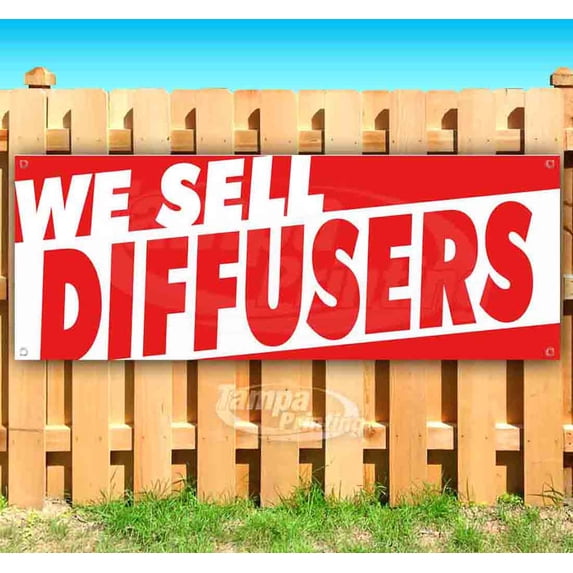 We Sell Diffusers 13 oz Vinyl Banner With Metal Grommets