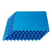 We Sell Mats 1 Inch Thick Martial Arts EVA Foam Exercise Mat, Tatami Pattern, Interlocking Floor Tiles for Home Gym, MMA, Anti-Fatigue Mats, 24 in x 24 in