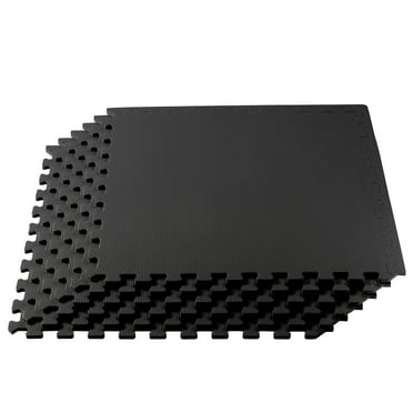 We Sell Mats 3/4 Inch Thick Multipurpose EVA Foam Floor Tiles, Interlocking Floor Mat for Indoor Gym and Home Use, 24 in x 24 in, Black