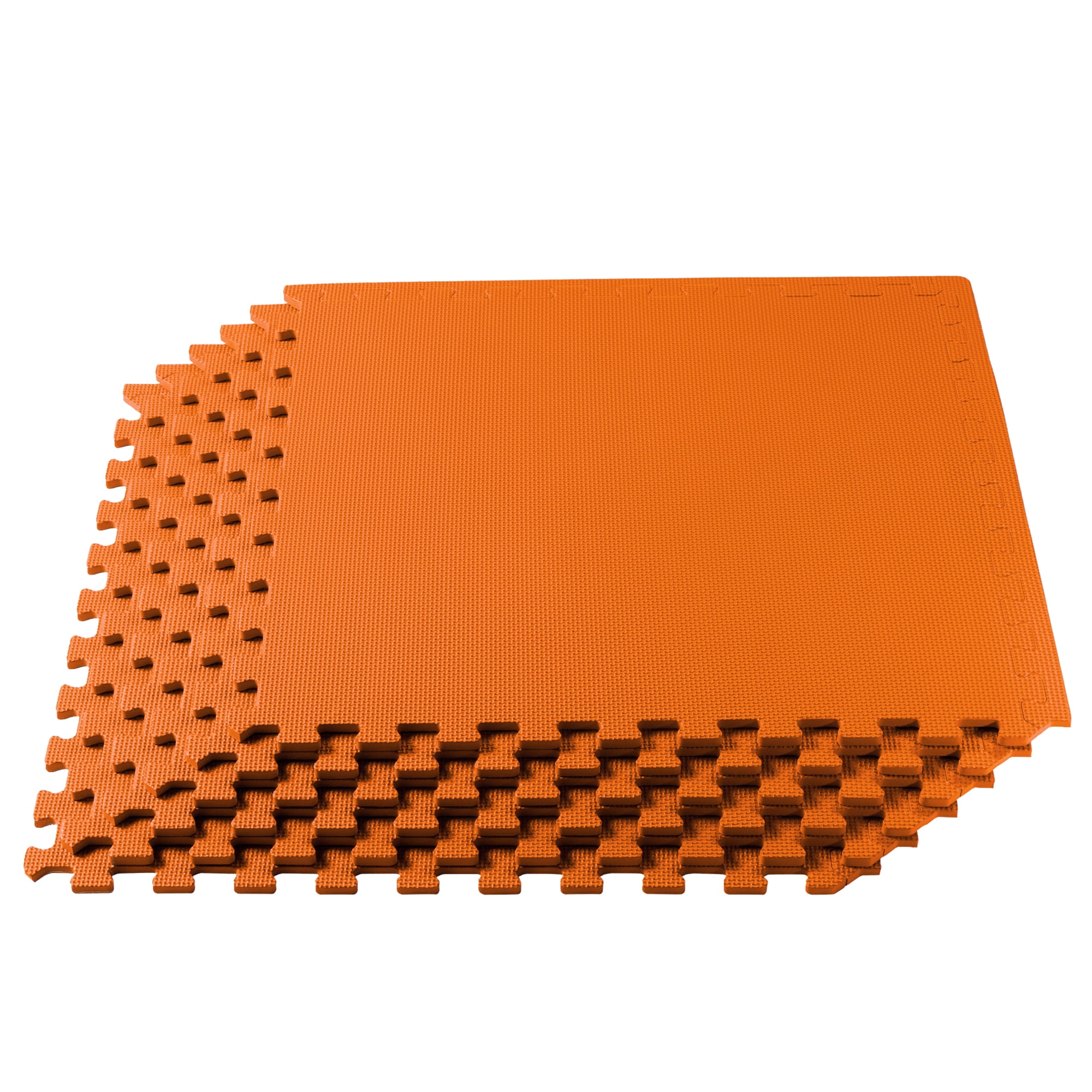 We Sell Mats 3/8 Inch Thick Multipurpose Exercise Floor Mat with EVA Foam, Interlocking Tiles, Anti-Fatigue for Home, or Gym, 24 in x 24