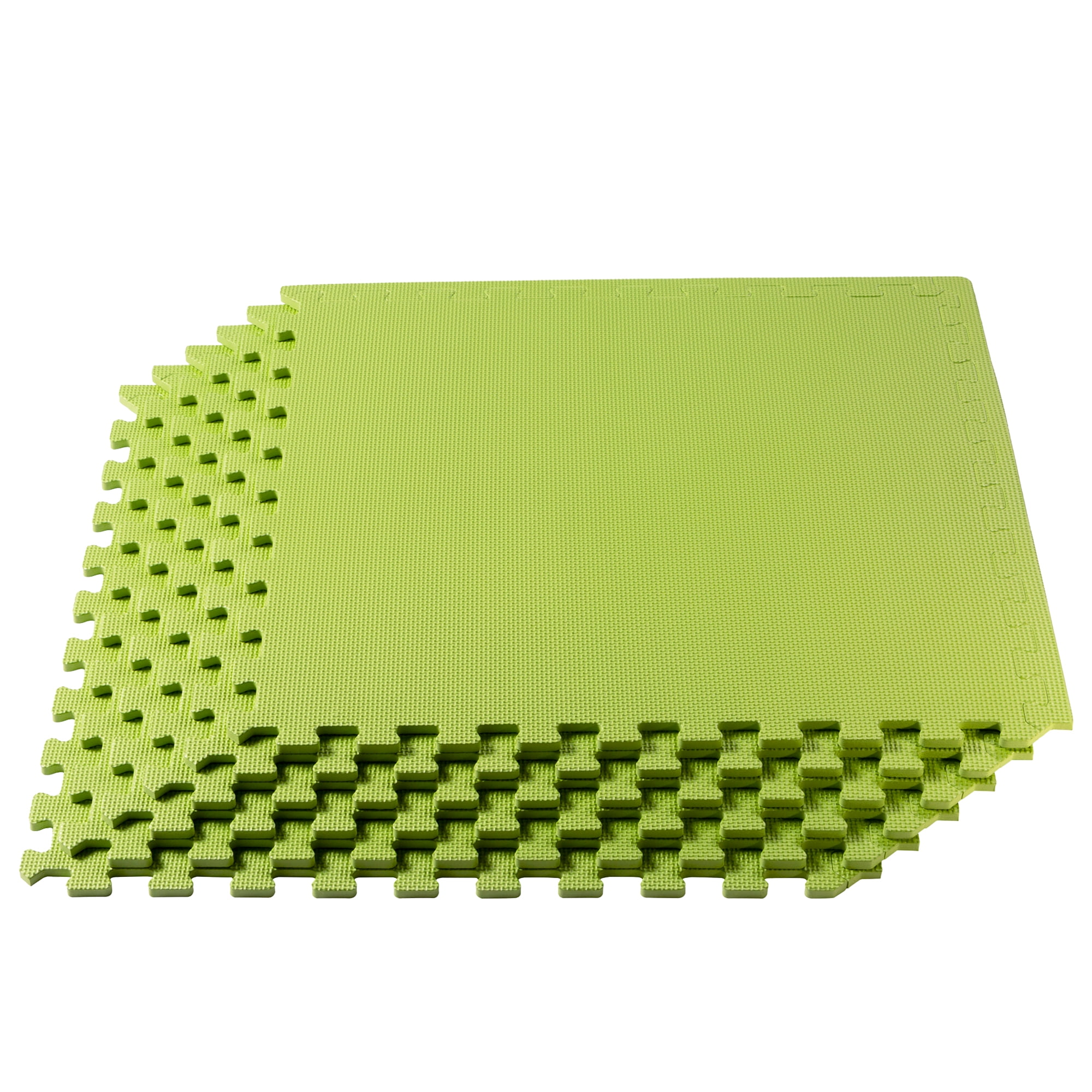 We Sell Mats 3/8" Multipurpose Foam Mats, Lime Green, 100 Sq Ft
