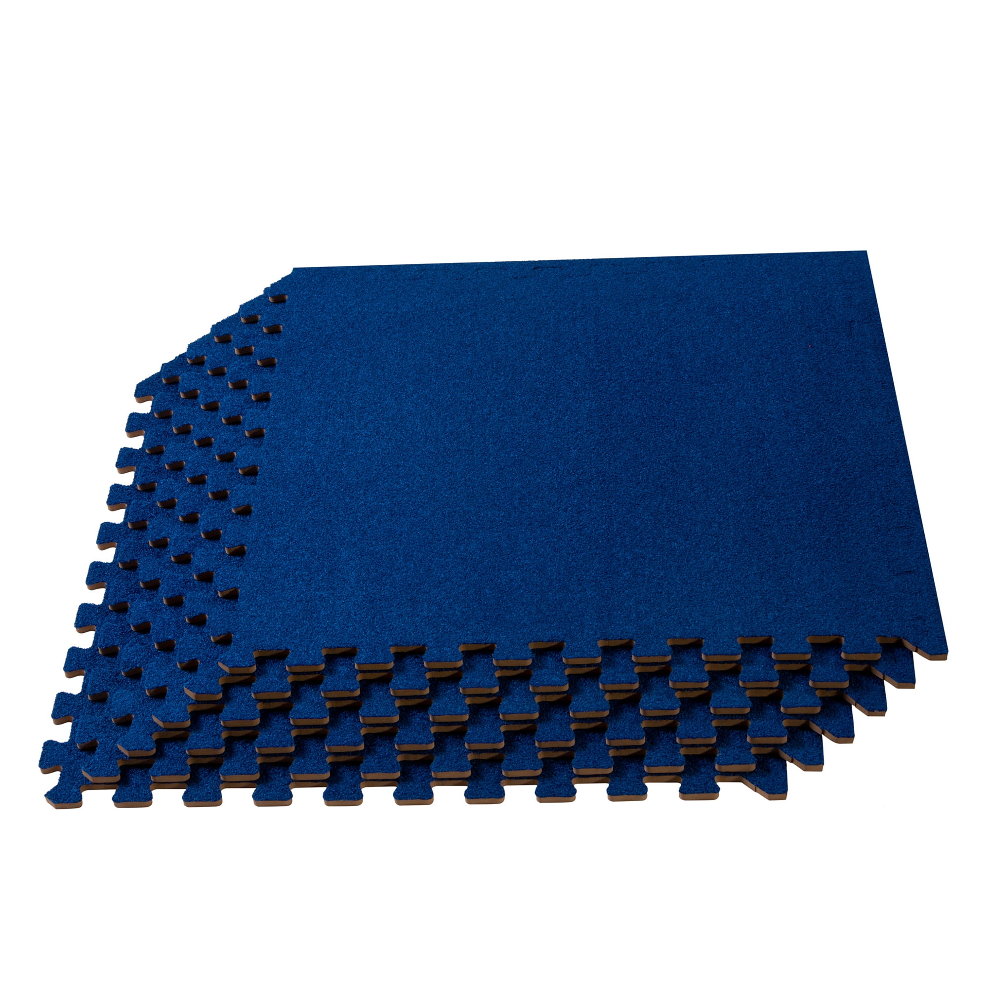 Medium Blue Interlocking EVA Foam Anti-Fatigue Floor Tiles Set