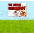 thumbnail image 1 of We Serve Breakfast (18" x 24") Yard Sign, Includes Metal Step Stake, 1 of 6