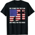 thumbnail image 1 of We Stand For Flag And Cross | Memorial Day USA Veterans Day T-Shirt, 1 of 4