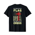 thumbnail image 1 of We Stand For The Flag And Kneel For The Cross PRINT ON BACK T-Shirt, 1 of 5