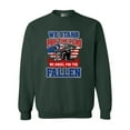 thumbnail image 1 of We Stand For The Flag And We Kneel For The Fallen USA DT Crewneck Sweatshirt, 1 of 2