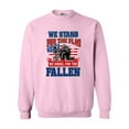 thumbnail image 1 of We Stand For The Flag And We Kneel For The Fallen USA DT Crewneck Sweatshirt, 1 of 2