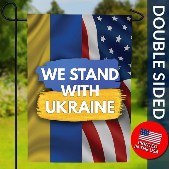 We Stand with Ukraine Flag USA amp Ukraine Unity DoubleSided 1