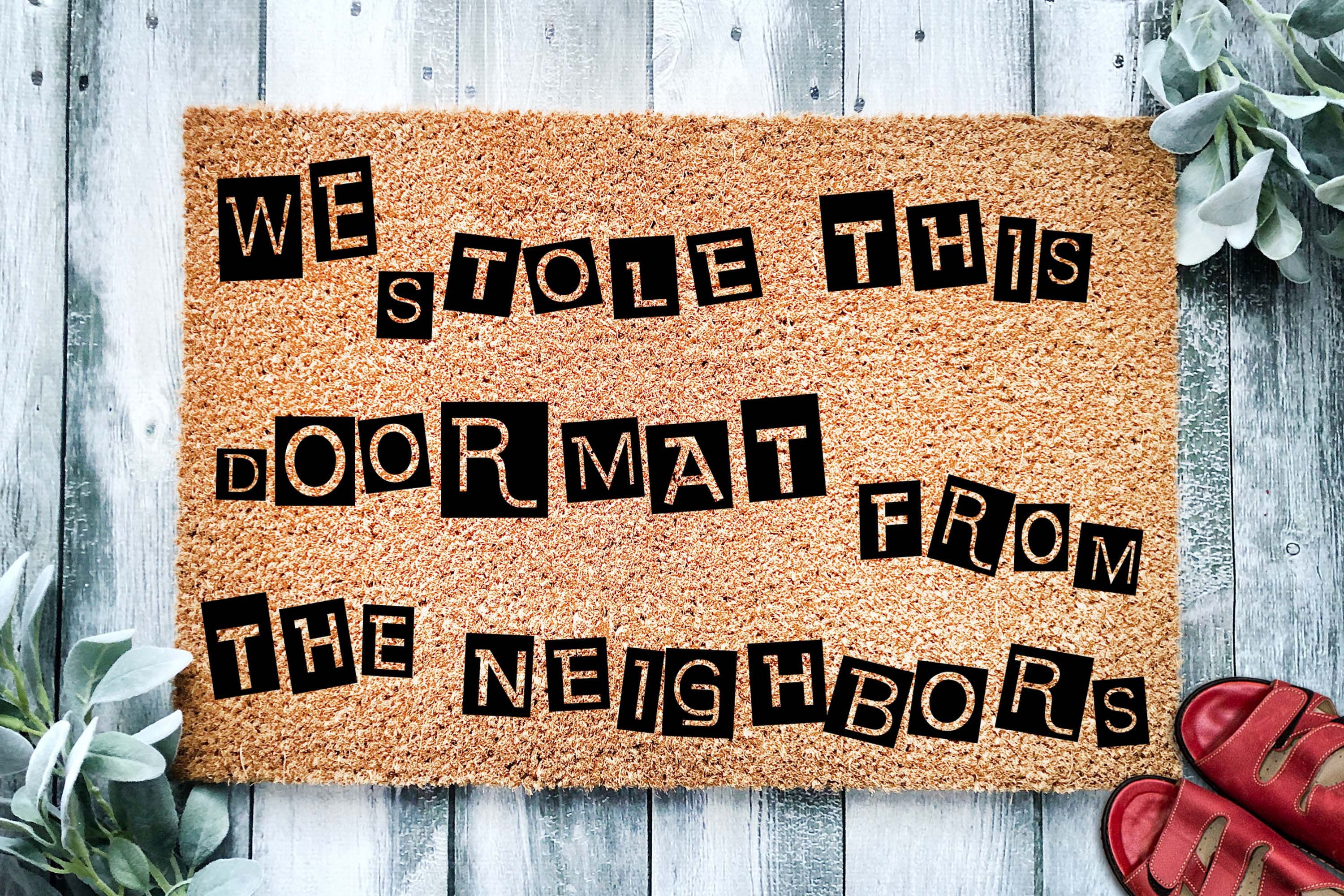 Whalecome doormat, Funny Doormat, Custom Doormat