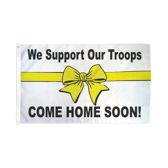 We Support Our Troops (Home) Flag 3x5ft Poly