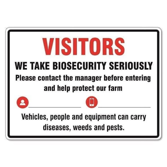 We Take Biosecurity Seriously Sign Farming Signs Biosecurity Signs Metal Tin Sign Caution Danger Safety Security Warning Notice Signs (Aluminum) Size: 8 x 12 inch