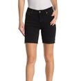 thumbnail image 1 of We The Free Womens Bermuda Frayed Hem Denim Shorts Black 24, 1 of 3